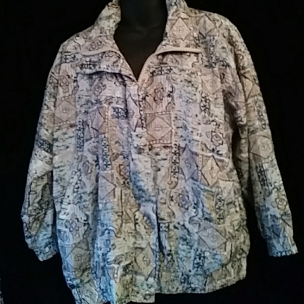 Westside Connection blue print nylon jacket-sz S